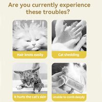 HKM-477715 Rechargeable 3-in-1 Cat Steaming Brush for Hair Removal and Massage, Silicone Design for Cats and Dogs