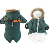 HKM-605651 Warm Cotton Hoodie Vest for Dogs ¨C Two-Legged Plush Jacket for Autumn and Winter