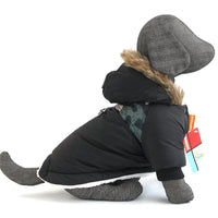 HKM-605651 Warm Cotton Hoodie Vest for Dogs ¨C Two-Legged Plush Jacket for Autumn and Winter