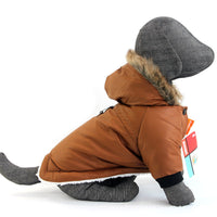 HKM-605651 Warm Cotton Hoodie Vest for Dogs ¨C Two-Legged Plush Jacket for Autumn and Winter