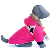 HKM-605651 Warm Cotton Hoodie Vest for Dogs ¨C Two-Legged Plush Jacket for Autumn and Winter