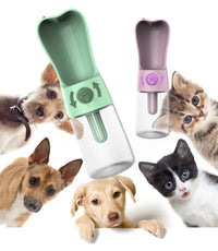 HKM-292563 Portable Pet Water Bottle with Filtration System - Leak-Proof Design for Dogs and Cats