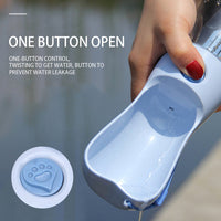 HKM-292563 Portable Pet Water Bottle with Filtration System - Leak-Proof Design for Dogs and Cats