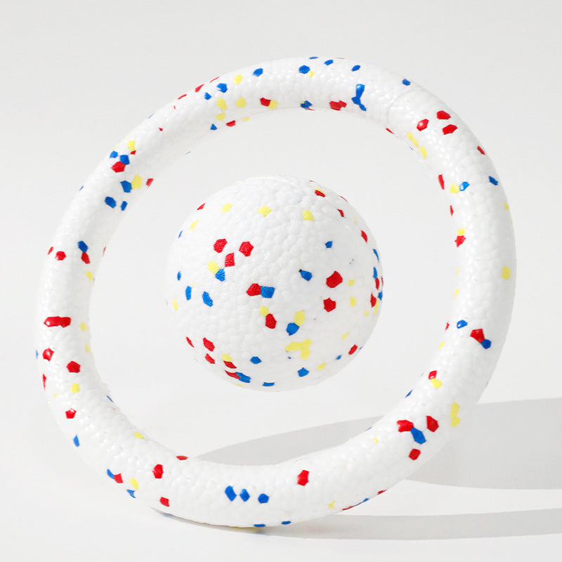 HKM-968531 Interactive Floating Dog Toy Ring - Soft, Durable Chew Ball for Medium & Large Dogs - Promotes Oral Hygiene and Fun Outdoor Play