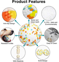 HKM-968531 Interactive Floating Dog Toy Ring - Soft, Durable Chew Ball for Medium & Large Dogs - Promotes Oral Hygiene and Fun Outdoor Play