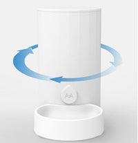HKM-193107 Automatic Cat Water Dispenser and Feeder, Easy to Clean Plastic Design, White