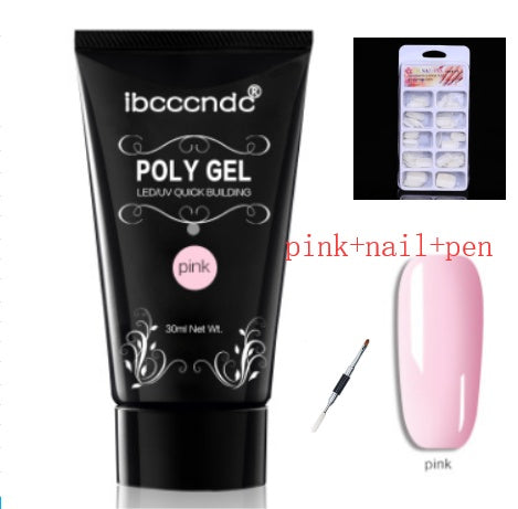 HKM-089683 Crystal Nail Extension Gel 30g - Quick and Easy Application, Strong Hold, Easy Removal