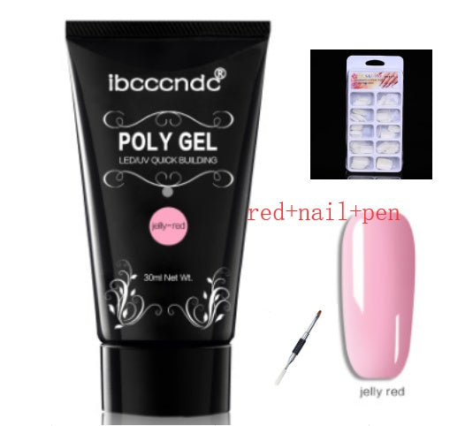 HKM-089683 Crystal Nail Extension Gel 30g - Quick and Easy Application, Strong Hold, Easy Removal