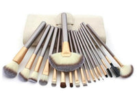 HKM-917523 Persian Makeup Brush Set - Rice White Brushes with Champagne Color Handles