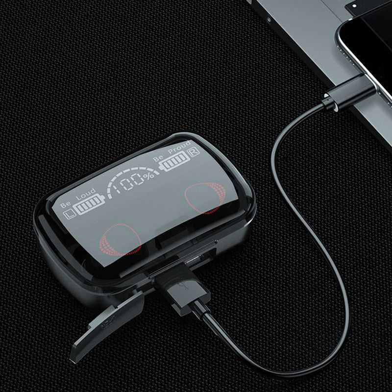 KTX-230803 M10 TWS Bluetooth 5.1 Sports Touch Control In-Ear Binaural Headphones with Battery Display