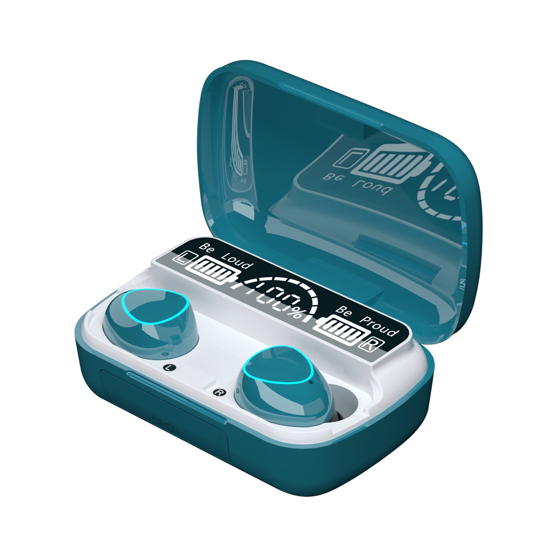 KTX-230803 M10 TWS Bluetooth 5.1 Sports Touch Control In-Ear Binaural Headphones with Battery Display