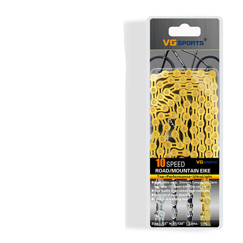 KTX-489363 Golden Colorful Hollow Variable Speed Road Bike Chain