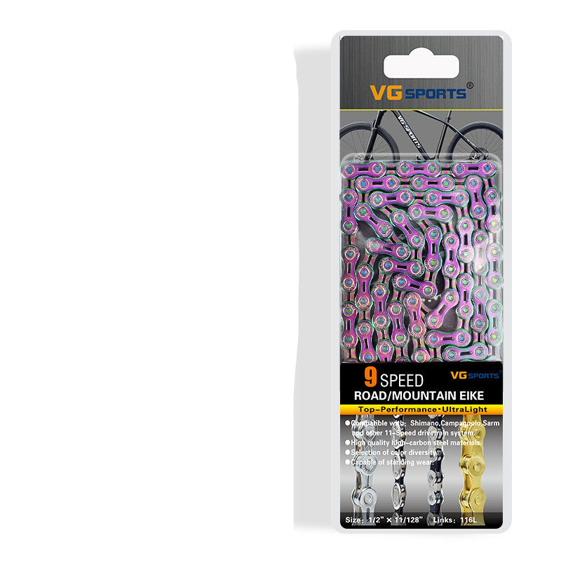 KTX-489363 Golden Colorful Hollow Variable Speed Road Bike Chain