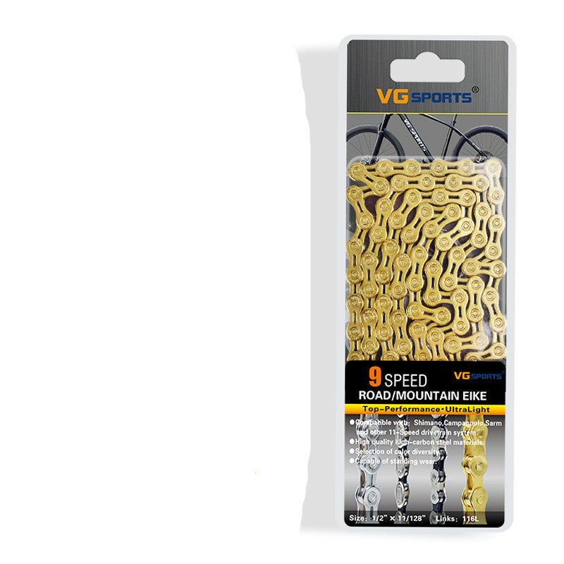 KTX-489363 Golden Colorful Hollow Variable Speed Road Bike Chain