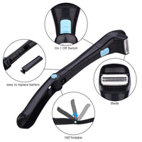 HKM-268755 Folding Electric Body Shaver for Whole Body Hair Removal - Battery Operated