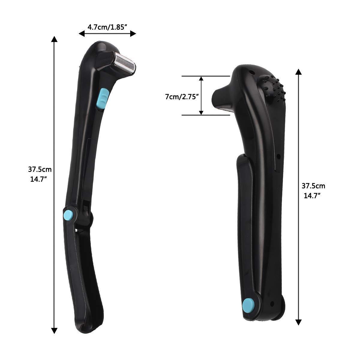HKM-268755 Folding Electric Body Shaver for Whole Body Hair Removal - Battery Operated