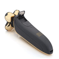 HKM-267603 Rechargeable Electric Shaver with 3W Power and Body Wash Cleaning - Available in Gold, Blue, and Gun Color