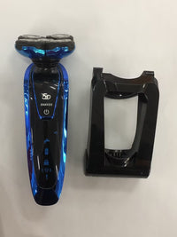 HKM-267603 Rechargeable Electric Shaver with 3W Power and Body Wash Cleaning - Available in Gold, Blue, and Gun Color