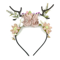 HKM-536019 Antler Headband for Kids - Princess & Cartoon Style, Plaid Design