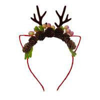 HKM-536019 Antler Headband for Kids - Princess & Cartoon Style, Plaid Design