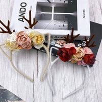 HKM-536019 Antler Headband for Kids - Princess & Cartoon Style, Plaid Design