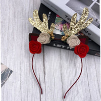 HKM-536019 Antler Headband for Kids - Princess & Cartoon Style, Plaid Design