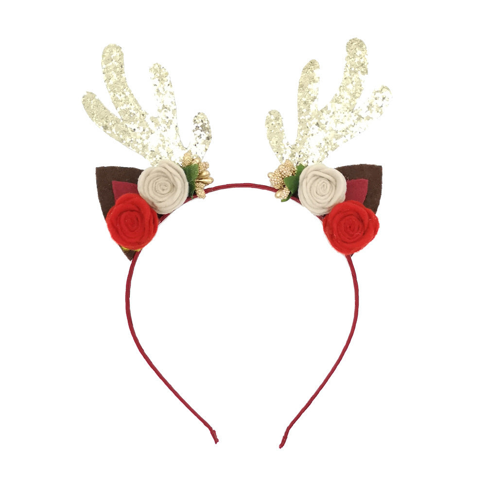 HKM-536019 Antler Headband for Kids - Princess & Cartoon Style, Plaid Design