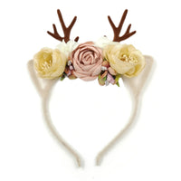 HKM-536019 Antler Headband for Kids - Princess & Cartoon Style, Plaid Design