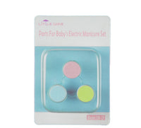 HKM-282835 Electric Nail File Replacement Set - 3 Grinding Heads for Precision Nail Care