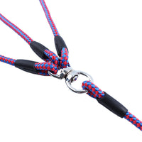 HKM-656019 Three-Way Pet Leash with 8mm Diameter Polyester Traction Belt