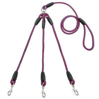 HKM-656019 Three-Way Pet Leash with 8mm Diameter Polyester Traction Belt