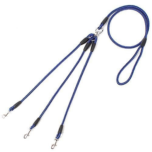 HKM-656019 Three-Way Pet Leash with 8mm Diameter Polyester Traction Belt