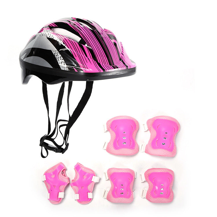 KTX-481619 Protective Gear Set for Roller Skating - Helmet, Knee Pads, and Elbow Pads