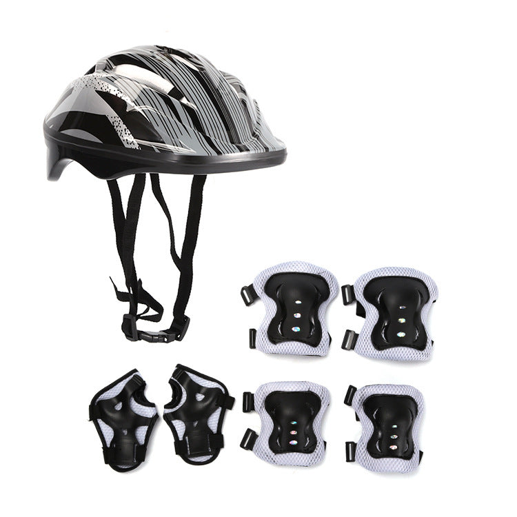 KTX-481619 Protective Gear Set for Roller Skating - Helmet, Knee Pads, and Elbow Pads