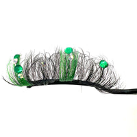 HKM-944851 Handmade Diamond Glitter False Eyelashes – Mink-Shaped Solid Color Styles ZC201-JZ to ZC210-JZ