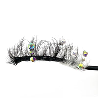 HKM-944851 Handmade Diamond Glitter False Eyelashes – Mink-Shaped Solid Color Styles ZC201-JZ to ZC210-JZ