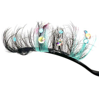 HKM-944851 Handmade Diamond Glitter False Eyelashes – Mink-Shaped Solid Color Styles ZC201-JZ to ZC210-JZ