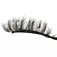HKM-944851 Handmade Diamond Glitter False Eyelashes – Mink-Shaped Solid Color Styles ZC201-JZ to ZC210-JZ