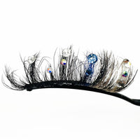 HKM-944851 Handmade Diamond Glitter False Eyelashes – Mink-Shaped Solid Color Styles ZC201-JZ to ZC210-JZ