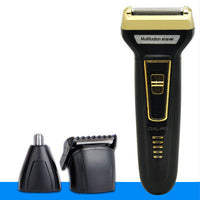 HKM-101459 Rechargeable Electric Razor with Nose and Hair Cutting Heads - Model DL 9001, 60 Minutes Use Time