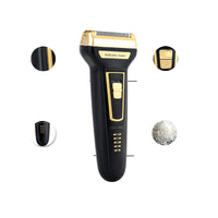 HKM-101459 Rechargeable Electric Razor with Nose and Hair Cutting Heads - Model DL 9001, 60 Minutes Use Time
