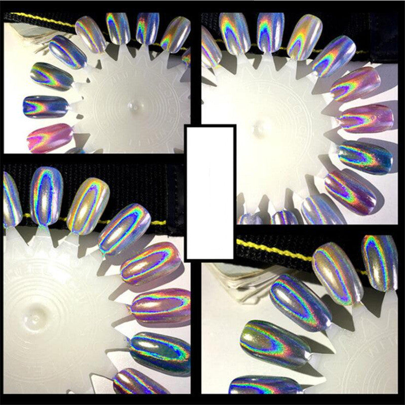 HKM-445523 Nail Super Bright Laser Mirror Powder - Color-Changing Effects with High-Quality Non-Toxic Material