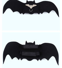 HKM-753171 Bat Wing Costume for Pets - Black Polyester and Felt Halloween Apparel for Small Animals