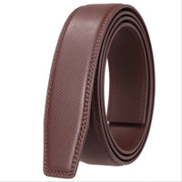 HKM-590483 Automatic Buckle Two-Layer Leather Belt for Men