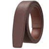 HKM-590483 Automatic Buckle Two-Layer Leather Belt for Men