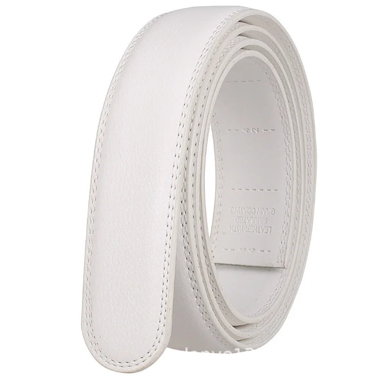 HKM-590483 Automatic Buckle Two-Layer Leather Belt for Men