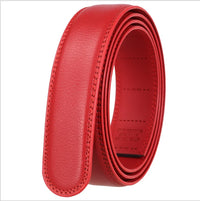 HKM-590483 Automatic Buckle Two-Layer Leather Belt for Men