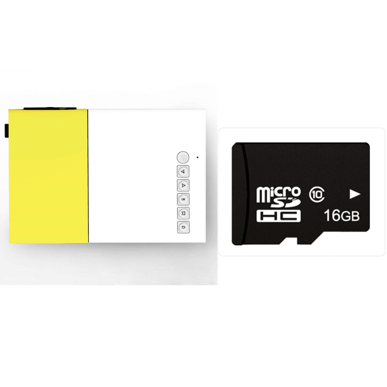 KTX-593555 1080P LED Mini High-Definition Projector with Portable Design and Built-in Speaker