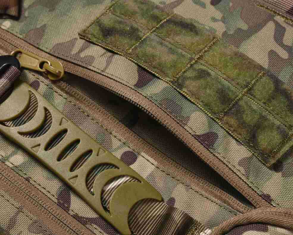 HKM-752339 Tactical Dog Vest for Medium to Large Dogs - Quick Release Chest Strap with Collar and Traction Rope Set