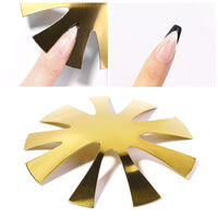 HKM-444371 V-Shaped Edge Trimmer for French Nail Art - Metal Nail Tool in Various Colors